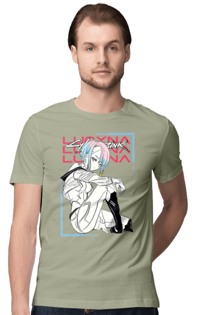 Men's t-shirt with prints Cyberpunk: Edgerunners Lucy. Anime, cd project, cyberpunk, edgerunners, game, lucy, netflix, video game. 2070702