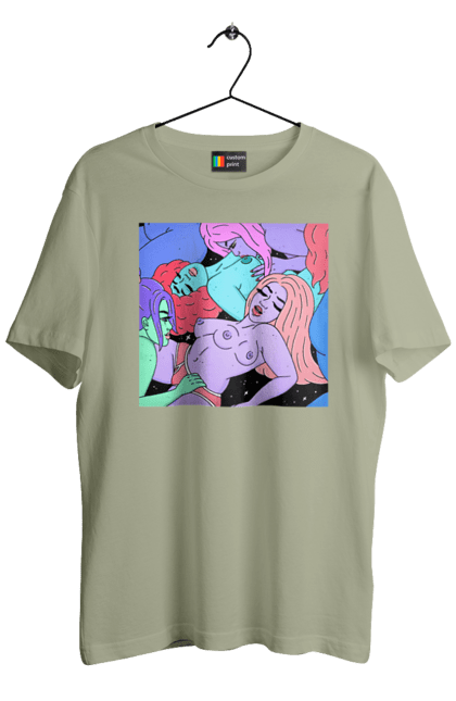 Футболка чоловіча з принтом "Дівчата Інопланетянки". Дівчата, інопланетянки, космос, різнокольорові. 2070702