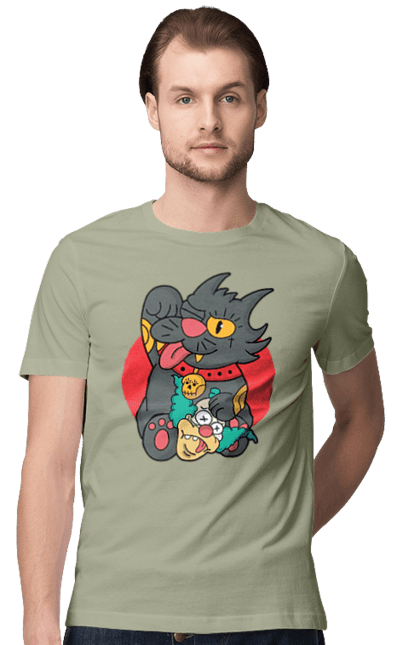 Men`s t-shirt with prints The Simpsons Krusty the Clown. Clown, krusty, krusty the clown, simpsons. 2070702