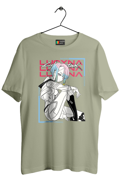 Men's t-shirt with prints Cyberpunk: Edgerunners Lucy. Anime, cd project, cyberpunk, edgerunners, game, lucy, netflix, video game. 2070702