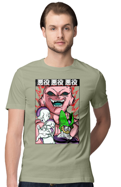 Men's t-shirt with prints Dragon Ball Majin Buu. Anime, antagonist, dragon ball, majin buu, manga, tv series. 2070702