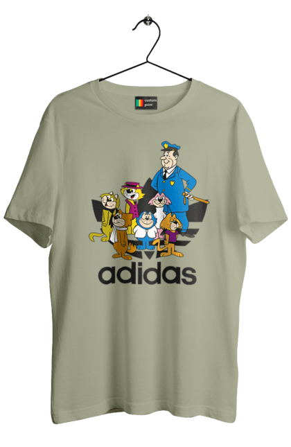 Футболка мужская с принтом Adidas Top Cat. Adidas, top cat, адидас, кот, коты, мульт, мультсериал. 2070702