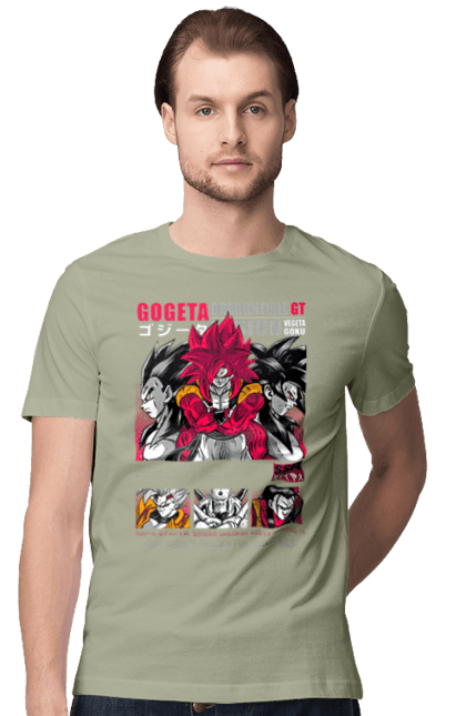 Men's t-shirt with prints Dragon Ball. Anime, dragon ball, goku, manga, tv series, vegeta. 2070702