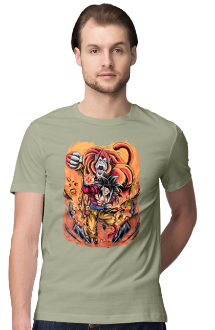 Men's t-shirt with prints Dragon Ball Son Goku. Anime, dragon ball, goku, manga, son goku, tv series. 2070702