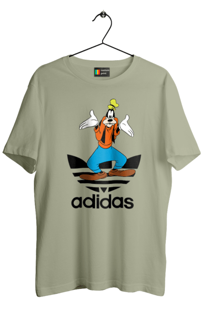 Футболка мужская с принтом Adidas Гуфи. Adidas, goofy, адидас, гуфи, мультсериал, мультфильм, пес, собака. 2070702