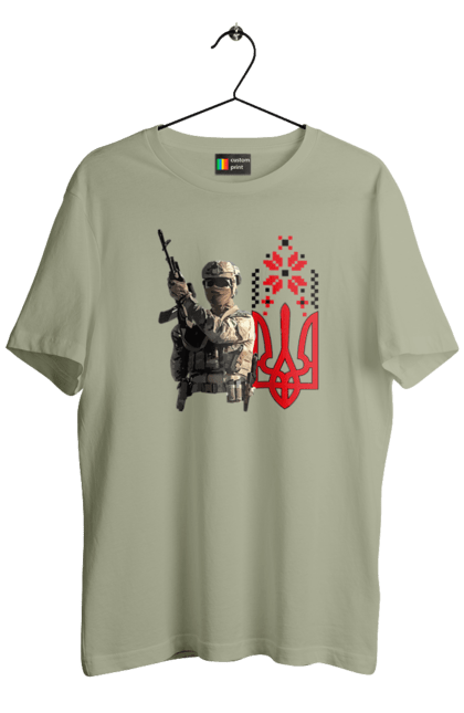 Футболка чоловіча з принтом "Гвардія наступу". F 16, himars, leopard, patriot, гвардія наступу, контрнаступ, літо 2023, літо контрнаступ, перемога. 2070702