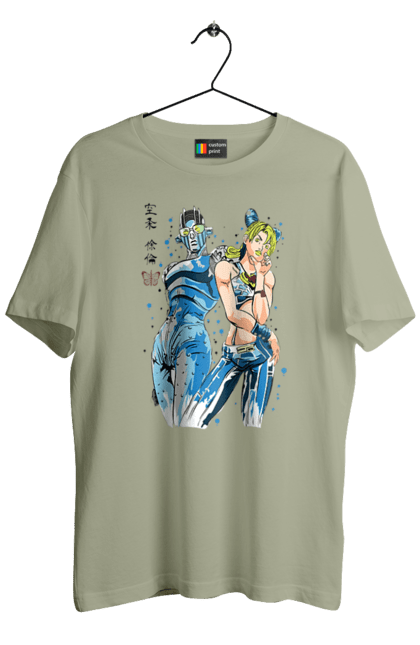 Men's t-shirt with prints JOJO Jolyne Cujoh. Anime, jojo, jojo`s bizarre adventure, jojo’s bizarre adventure, jolyne cujoh, manga. 2070702