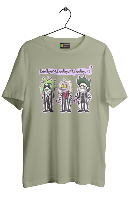 Men's t-shirt with prints Beetlejuice. Beetlejuice, comedy, ghost, horror, movie, tim burton, warner bros. 2070702