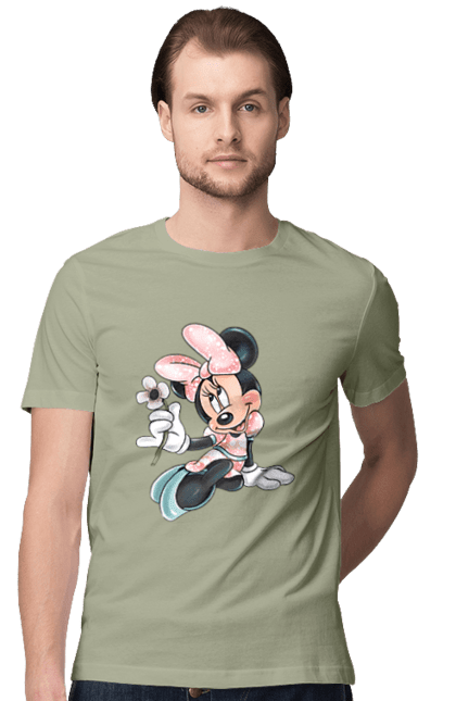 Футболка мужская с принтом Минни Маус. Mickey mouse, minnie mouse, дисней, микки, микки маус, минни маус, мультфильм. 2070702