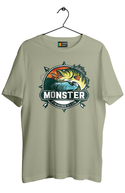 Футболка чоловіча з принтом "Рибальський клуб". Відпочинок, рибак, рибальський клуб, хоббі. 2070702
