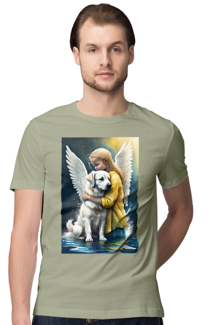 Girl and dog angel [memorial to dead animals]