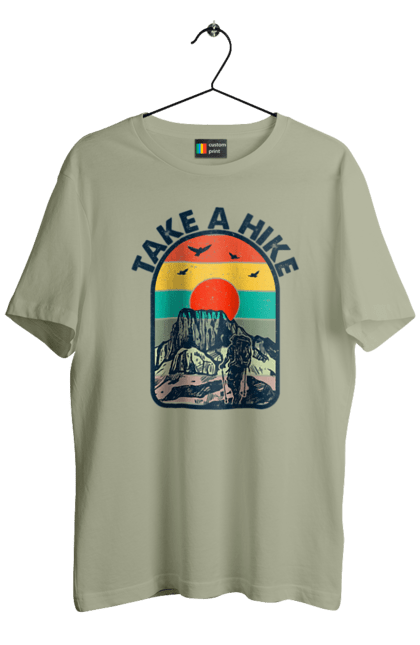 Футболка чоловіча з принтом "Прогуляйся Альпініст, Гори". Альпініст, гори, похід, прогуляйся. 2070702