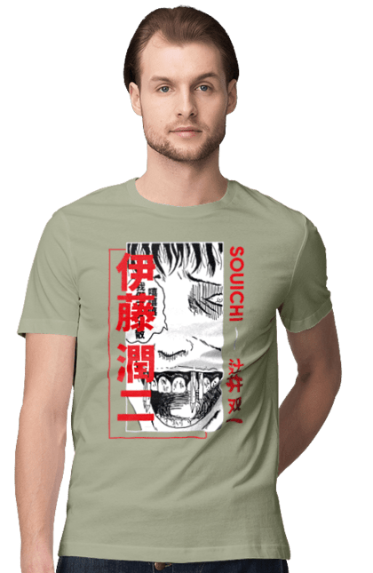 Men's t-shirt with prints Junji Ito Collection. Anime, horror, junji ito, manga, souichi tsujii. 2070702