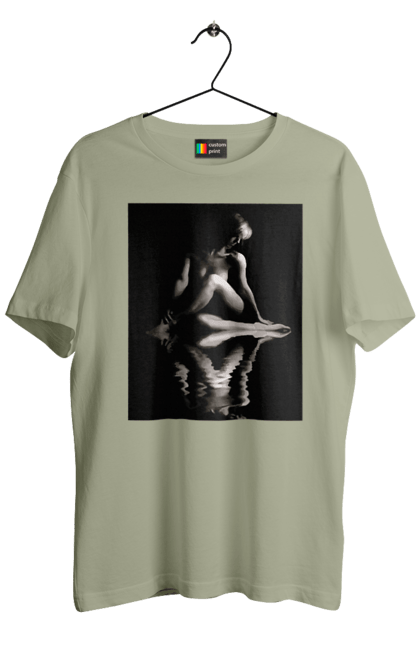 Men`s t-shirt with prints Body beauty. Body beauty, breast, female body, women`s breasts. 2070702