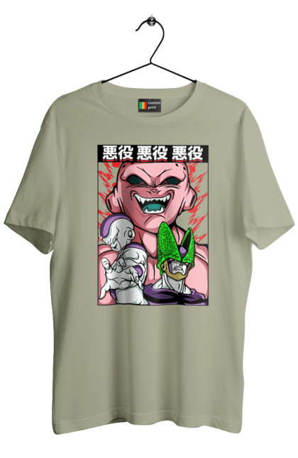 Men's t-shirt with prints Dragon Ball Majin Buu. Anime, antagonist, dragon ball, majin buu, manga, tv series. 2070702