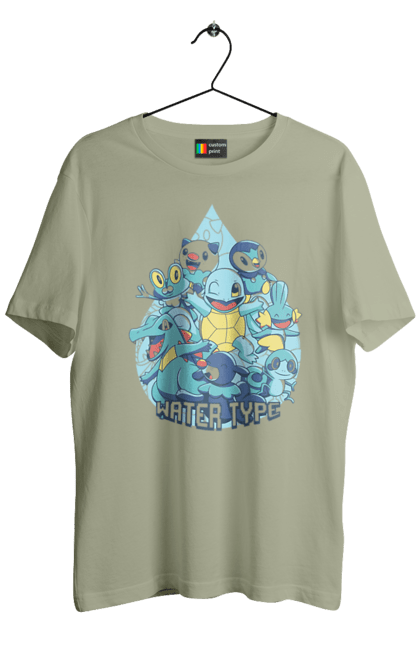 Men's t-shirt with prints Pokemon Squirtle. Anime, games, nintendo, pokemon, pokemon go, squirtle. 2070702