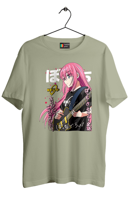 Men's t-shirt with prints Bocchi the Rock! Hitori Gotou. Anime, bocchi the rock, hitori goto, hitori gotou, manga, music, rock. 2070702