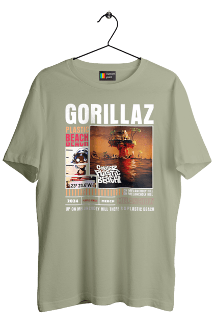 Men's t-shirt with prints Gorillaz. Electronics, gorillaz, group, hip-hop, music, rock. 2070702