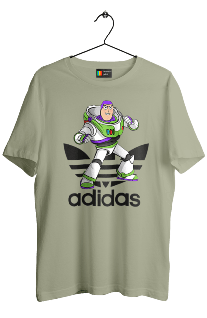 Футболка чоловіча з принтом "Adidas Базз Лайтер". Adidas, buzz lightyear, toy story, адідас, базз лайтер, історія іграшок, мультфільм. 2070702