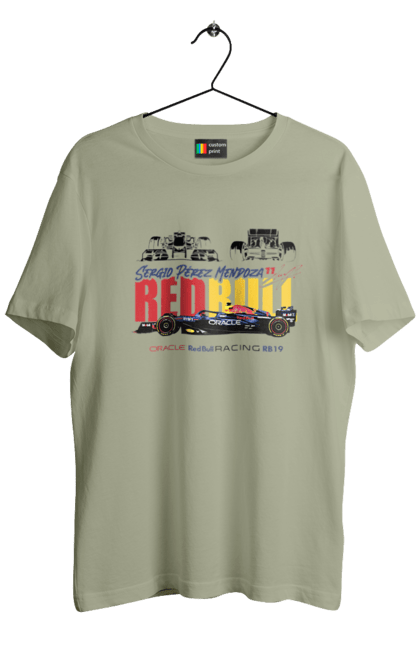 Men's t-shirt with prints Red Bull Racing RB19. Auto, automobile, bolide, car, formula 1, race, red bull, sport. 2070702