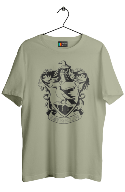 Men's t-shirt with prints Harry Potter Ravenclaw. Faculty, franchise, harry potter, hogwarts, hogwarts, ravenclaw. 2070702