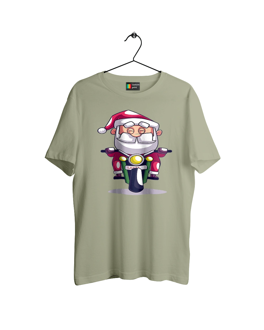 Щасливий Санта на мотоциклі