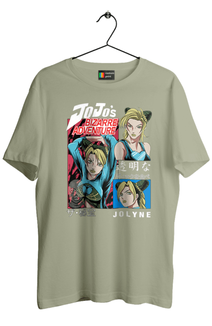 Men's t-shirt with prints JOJO Jolyne Cujoh. Anime, jojo, jojo`s bizarre adventure, jojo’s bizarre adventure, jolyne cujoh, manga. 2070702