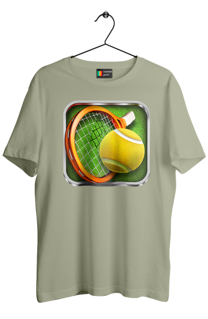 Футболка чоловіча з принтом "Теніс". Великий теніс, гравці, лондон, м`яч, призовий фонд, ракетка, спонсор, турнір на ґрунті, турнір на траві, турнірна сітка. 2070702