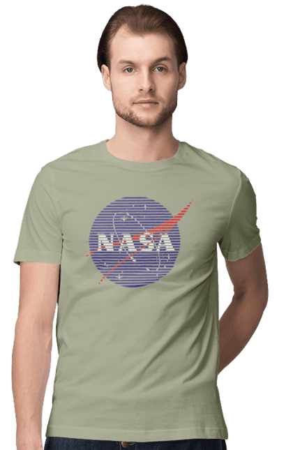 Men's t-shirt with prints NASA. Aeronautics, astronautics, aviation, nasa, research, rocket, science, space, technologies, usa. 2070702