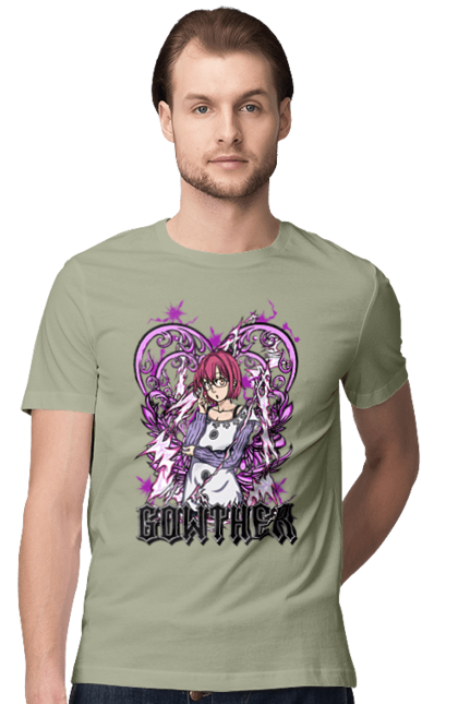 Men's t-shirt with prints Seven Deadly Sins Gowther. Adventures, anime, comedy, fantasy, gowther, manga, seven deadly sins. 2070702