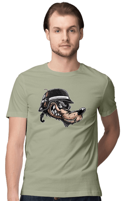 Футболка чоловіча з принтом "Вовк Байкер". Байк, байкер, вовк, волчара, захоплення, змагання, зуби, каска, мото, мотор, мотоцикл, мотоцикліст, мульт, мультик, мультфільм, мультяшний, ну почекай, посмішка, спорт, стиль, стильний, усмішка, хобі, шолом. 2070702