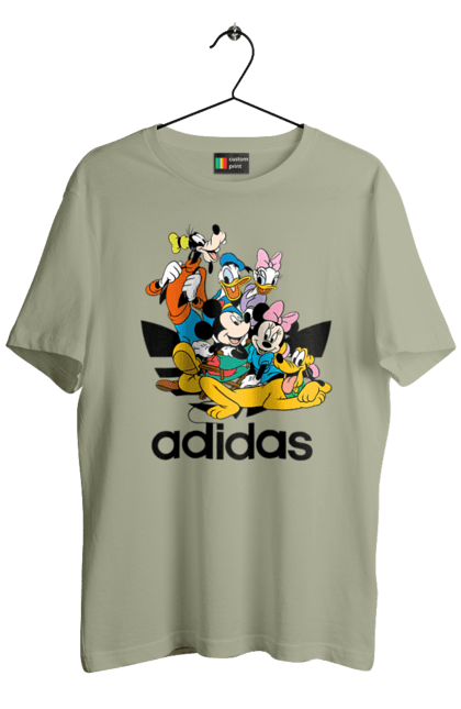 Футболка мужская с принтом Adidas Микки Маус. Adidas, mickey mouse, адидас, дисней, микки, микки маус, мультфильм. 2070702