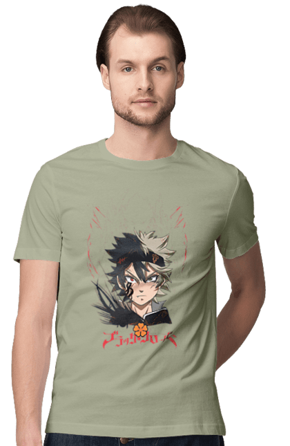 Футболка чоловіча з принтом "Black Clover Аста". Anime, asta, black clover, manga, wizard king, аніме, аста, король магів, манга, чорна конюшина. 2070702