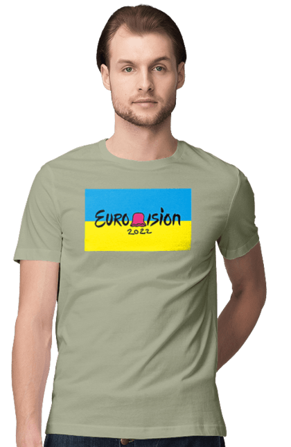 Футболка чоловіча з принтом "Євробачення за KALUSH Orchestra". Kalush orchestra, stefania, азов, врятувати азовсталь, врятувати захисників азовсталі, євробачення, звільнити, маріуполь, наші захисники, перемога, свобода. 2070702