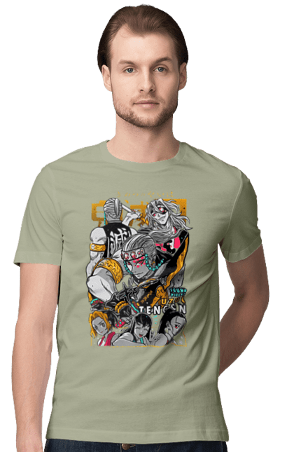 Men's t-shirt with prints Demon Slayer Tengen. Anime, demon slayer, kimetsu no yaiba, manga, serial, tengen, tengen uzui, uzui. 2070702