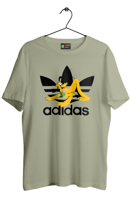 Футболка мужская с принтом Adidas Плуто. Adidas, pluto, адидас, мультсериал, плуто, сериал, собака. 2070702