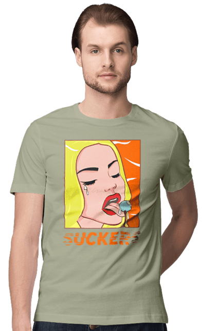 Футболка чоловіча з принтом "Чупа чупс". Гумор, мем, прикольна, сакерс, смішна, чупа чупс. 2070702