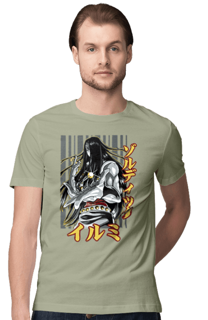 Men's t-shirt with prints Hunter × Hunter Illumi Zoldyck. Anime, hunter, hunter × hunter, hunter hunter, illumi, illumi zoldyck, manga, zoldyck. 2070702