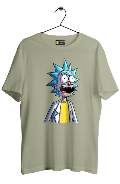 Футболка чоловіча з принтом "Рік та Морті". Rick and morty, мультфільм, наукова фантастика, пригоди, рік, рік і морті, трагікомедія, чорний гумор. 2070702