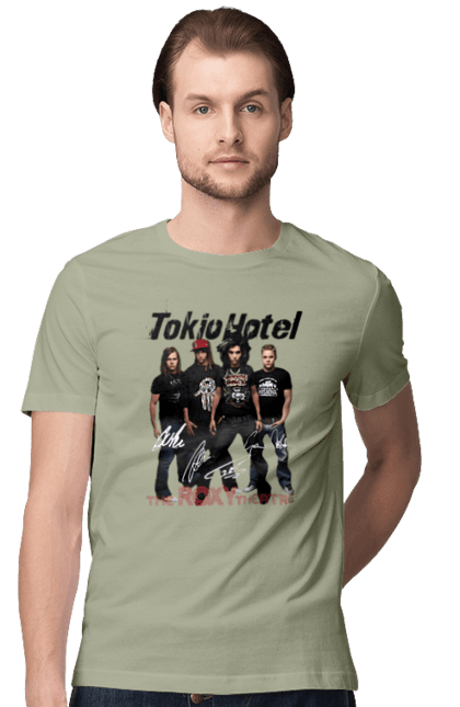 Футболка мужская с принтом Tokio Hotel. Tokio hotel, альтернативный рок, группа, музыка, пауэр-поп, поп, поп-рок, рок, электроник-рок. 2070702