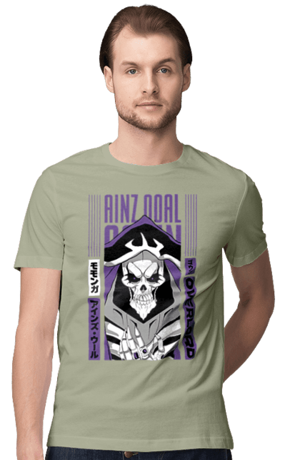 Men's t-shirt with prints Overlord Momonga. Anime, lord, momonga, overlord, tv series. 2070702