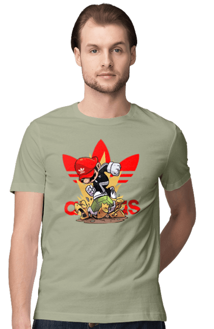 Men's t-shirt with prints Adidas Mario. Adidas, character, game, mario, mario bros, nintendo, super mario bros. 2070702