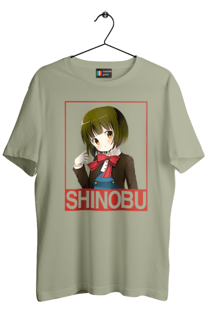 Men's t-shirt with prints Kiniro Mosaic Shinobu Omiya. Anime, gold mosaic, kiniro mosaic, kinmoza, manga, shinobu, shinobu omiya. 2070702