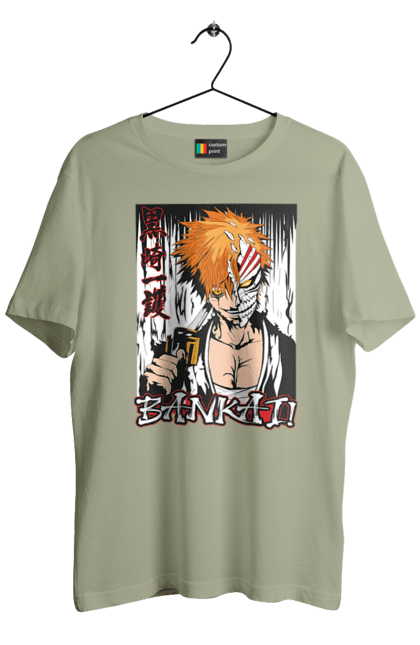 Футболка чоловіча з принтом "Бліч Куросакі Ічіґо". Anime, bleach, ichigo kurosaki, manga, аніме, бліч, ічіго, куросакі ічіґо, манга. 2070702