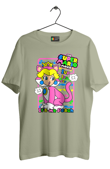 Men's t-shirt with prints The Super Mario Bros. Movie Princess Peach. Character, game, mario, mario bros, movie, nintendo, princess peach, super mario bros. 2070702