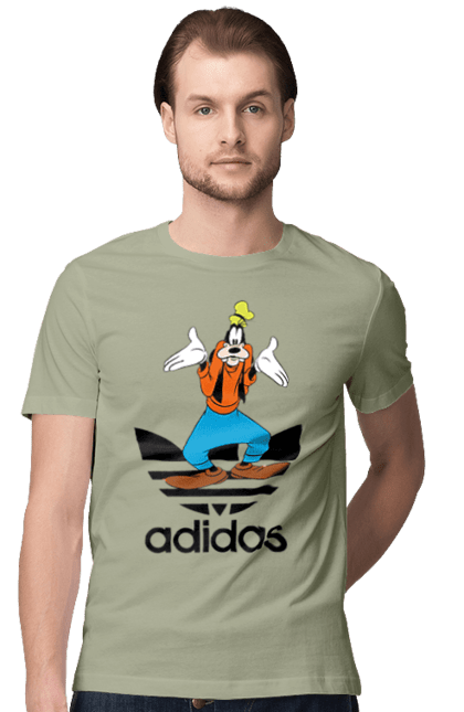 Футболка мужская с принтом Adidas Гуфи. Adidas, goofy, адидас, гуфи, мультсериал, мультфильм, пес, собака. 2070702