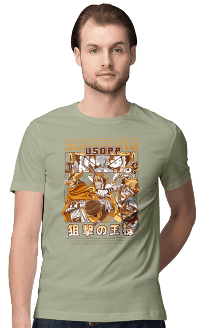 Men's t-shirt with prints One Piece Usopp. Anime, manga, one piece, sniper, straw hat pirates, usopp. 2070702