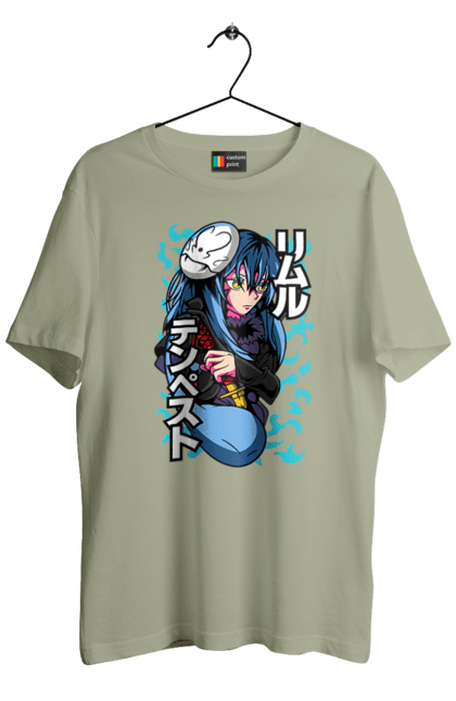 Men's t-shirt with prints Regarding Reincarnated to Slime Rimuru Tempest. Anime, manga, reincarnated to slim, reincarnated to slime, rimuru, rimuru tempest, short story, slime. 2070702