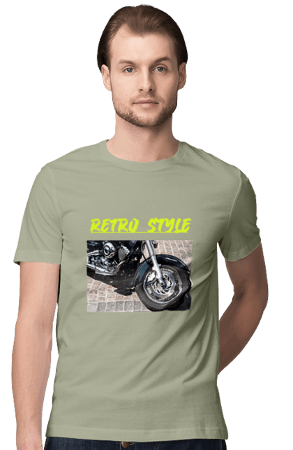 Футболка чоловіча з принтом "Мото2". Байк, дорога, мотоцикл, ретро, стиль, швидкість. 2070702