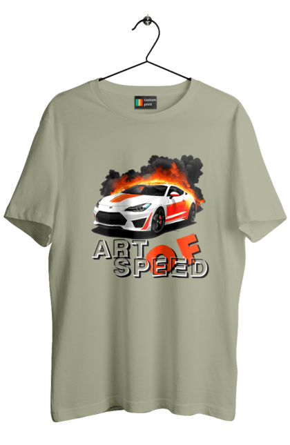Футболка чоловіча з принтом "Швидкість". Авто, автомобіль, автомобільний, гонка, швидкість. 2070702
